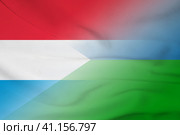 Luxembourg and Djibouti political flag transborder negotiation DJI LUX. Стоковая иллюстрация, иллюстратор Кабак Дмитрий / Фотобанк Лори