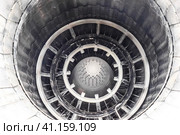 A nozzle of a jet engine with a variable thrust direction. Стоковое фото, фотограф Леонид Еремейчук / Фотобанк Лори