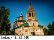 Колокольня Церкови Вознесения Господня (Семеть, Нижегородская область) (2021 год). Редакционное фото, фотограф Илья Старков / Фотобанк Лори