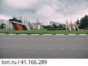 Танк Т-34, Кемерово (2023 год). Редакционное фото, фотограф Андрей Доронченко / Фотобанк Лори