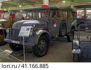 Тяжелый командирский автомобиль Steyr 1500 A/01 Kfz.69, 1942 год, Австрия. Музей военной техники "Моторы войны", Москва. (2023 год). Редакционное фото, фотограф Сергей Рыбин / Фотобанк Лори