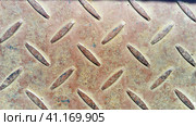 A chemically simple substance or alloy with a special sheen, ductility, good thermal conductivity and electrical conductivity. A metal bridge or step with a convex pattern against slipping shoes. Стоковое фото, фотограф Юлия Петровская / Фотобанк Лори