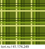 Seamless pattern in fashionable shades of green for plaid, fabric, textiles, clothing, tablecloths and other things. Стоковая иллюстрация, иллюстратор Александр Кротков / Фотобанк Лори