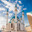 The main attraction of the city of Kazan. Kul Sharif Mosque on the background of a beautiful sky. Kremlin. Kazan City, Republic of Tatarstan, Russia, September 2023. Редакционное фото, фотограф Photojuli / Фотобанк Лори