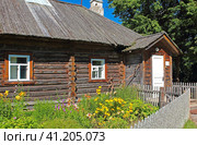 Деревенский дом с палисадником, крупным планом (2022 год). Редакционное фото, фотограф Евгений Фомичев / Фотобанк Лори