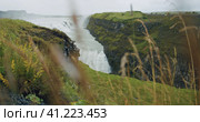 Amazing Gullfoss waterfall in Iceland located in the Golden circle. Стоковое фото, фотограф Igor Tichonow / Фотобанк Лори