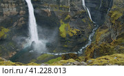 Most beautiful Haifoss waterfall in iceland highland. Стоковое фото, фотограф Igor Tichonow / Фотобанк Лори