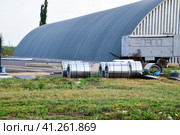 Rolls of sheet metal. Storage of building materials. Стоковое фото, фотограф Леонид Еремейчук / Фотобанк Лори