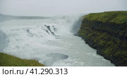 Amazing Gullfoss waterfall in Iceland located in the Golden circle. Стоковое фото, фотограф Igor Tichonow / Фотобанк Лори