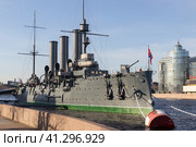 Крейсер "Аврора", Санкт-Петербург (2023 год). Редакционное фото, фотограф Игорь Дашко / Фотобанк Лори