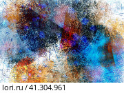 Abstract grunge background with dashes, dots, blur and scuff marks. Abstract old paint texture. Illustration. Стоковая иллюстрация, иллюстратор Бузмакова Светлана / Фотобанк Лори