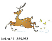 Cartoon spotted deer. Стоковая иллюстрация, иллюстратор Долотова Елена Викторовна / Фотобанк Лори