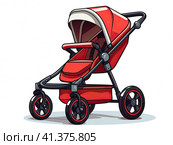 Single stroller for children. Generated by AI. Стоковое AI-изображение, AI-художник Ярославский Максим / Фотобанк Лори
