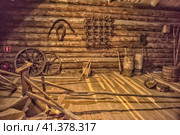 Peasant life. Exhibition at the Malye Korely Museum, Arkhangelsk Region (2016 год). Стоковое фото, фотограф Анна Кривицкая / Фотобанк Лори
