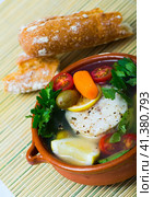 Fisherman soup with vegetables. Стоковое фото, фотограф Яков Филимонов / Фотобанк Лори