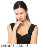 Sad brunette woman. Стоковое фото, фотограф Андрей Аркуша / Фотобанк Лори