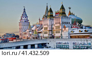 Москва. Измайловский кремль зимой. Редакционное фото, фотограф Галина Царькова / Фотобанк Лори