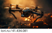 Combat FPV drone. Стоковое AI-изображение, AI-художник Кирилл Черезов / Фотобанк Лори