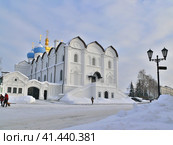 Казанский кремль. Благовещенский собор зимой.. Kazan Kremlin. The Cathedral of the Annunciation in winter.. (2008 год). Стоковое фото, фотограф Клавдия Васильева / Фотобанк Лори