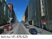 Helsinki, Finland - 22 Jun 2012: The street in Helsinki, Finland. Редакционное фото, фотограф Сергей Стрелков / Фотобанк Лори