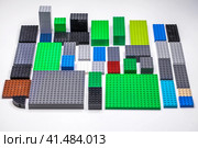 RUSSIA, SAMARA, NOVEMBER 20, 2021 - Lego constructor details. Редакционное фото, фотограф Андрей Аркуша / Фотобанк Лори