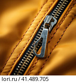 Zipper on clothes close-up. Generated by AI. Стоковое AI-изображение, AI-художник Ярославский Максим / Фотобанк Лори