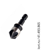 Countersink drill bit isolated on a white background. Стоковое фото, фотограф Елена  Попкова / Фотобанк Лори