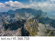Aerial view of mountains in Durmitor. Стоковое фото, фотограф Михаил Коханчиков / Фотобанк Лори