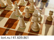 Short castling of the chess king and rook during the game. Стоковое фото, фотограф Андрей Журавлев / Фотобанк Лори