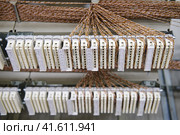 The PBX system in the office provides telephone connectivity throughout the building. Стоковое фото, фотограф Андрей Журавлев / Фотобанк Лори