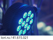 LED spotlights on stage in a concert hall, close-up. Стоковое фото, фотограф Андрей Журавлев / Фотобанк Лори