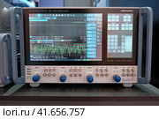 Vector Network Analyzer ZNA from the company S&R (Rohde & Schwarz) at exhibition Interpolitex - Moscow, Russia, 10 25 2019. Редакционное фото, фотограф Андрей Журавлев / Фотобанк Лори