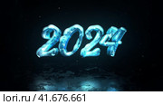 новый год 2024. Стоковое видео, видеограф Максим Камкин / Фотобанк Лори