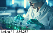 Laboratory for the Study of Living Organic Substances. Стоковое AI-изображение, AI-художник Кирилл Черезов / Фотобанк Лори