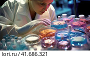 Laboratory for the Study of Living Organic Substances. Стоковое AI-изображение, AI-художник Кирилл Черезов / Фотобанк Лори