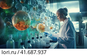 Laboratory for the Study of Living Organic Substances. Стоковое AI-изображение, AI-художник Кирилл Черезов / Фотобанк Лори