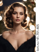 luxury female portrait. Стоковое AI-изображение, AI-художник Lekcej / Фотобанк Лори