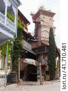 Entrance of the Puppet theatre in Tbilisi dedicated to Gabriadze (2019 год). Редакционное фото, фотограф EugeneSergeev / Фотобанк Лори