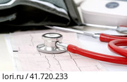 Stethoscope on a heart coordinate. Стоковое фото, фотограф Igor Skripachev / Фотобанк Лори