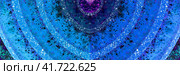 Blue abstract ornament with patterned arcs. Abstract elegant background. Illustration. Стоковая иллюстрация, иллюстратор Бузмакова Светлана / Фотобанк Лори