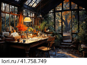Clean, tidy, modern Painter's Studio,nigth, darkness,, watercolor ,  Generative AI. Стоковое AI-изображение, AI-художник Анна Кривицкая / Фотобанк Лори
