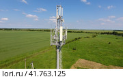 Cellular tower. Equipment for relaying cellular and mobile signal. Стоковое фото, фотограф Леонид Еремейчук / Фотобанк Лори