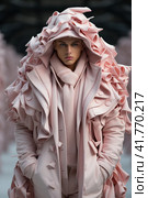 Man on the catwalk, creative fashion show,  Generative AI. Стоковое AI-изображение, AI-художник Анна Кривицкая / Фотобанк Лори