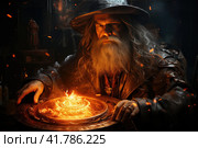 Magic Ritual: Summon the Spirit of Lightning by Magic Utterance. Стоковое AI-изображение, AI-художник Юрий Поздников / Фотобанк Лори