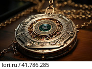 Magic Round Talisman: Through Walls and Darkness Leads to Path. Стоковое AI-изображение, AI-художник Юрий Поздников / Фотобанк Лори