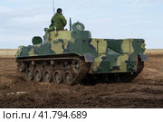 Волгоградская область, Городищенский район, Россия. Боевая машина десанта БМД-4М, на полигоне во время испытаний. (2019 год). Редакционное фото, фотограф Андрей Цыганков / Фотобанк Лори