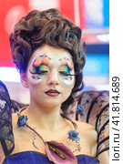 Saint-Petersburg, Russia. 30.09.2012 The International Beauty Festival "Nevsky Bereg" is an international professional exhibition of the beauty industry, independent championships in cosmetology, pedicure, hairdressing, nail design and decorative cosmetics, Редакционное фото, фотограф Анна Кривицкая / Фотобанк Лори
