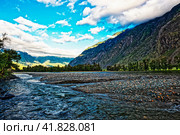 Река Чулышман. Горный Алтай. Стоковое фото, фотограф Макаров Алексей / Фотобанк Лори