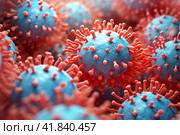 Распространение вирусов. Стоковое AI-изображение, AI-художник Щеголева Ольга / Фотобанк Лори