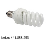 Энергосберегающая лампа E27 на белом фоне. Economy lamps isolated on white background. Стоковое фото, фотограф Татьяна Д / Фотобанк Лори